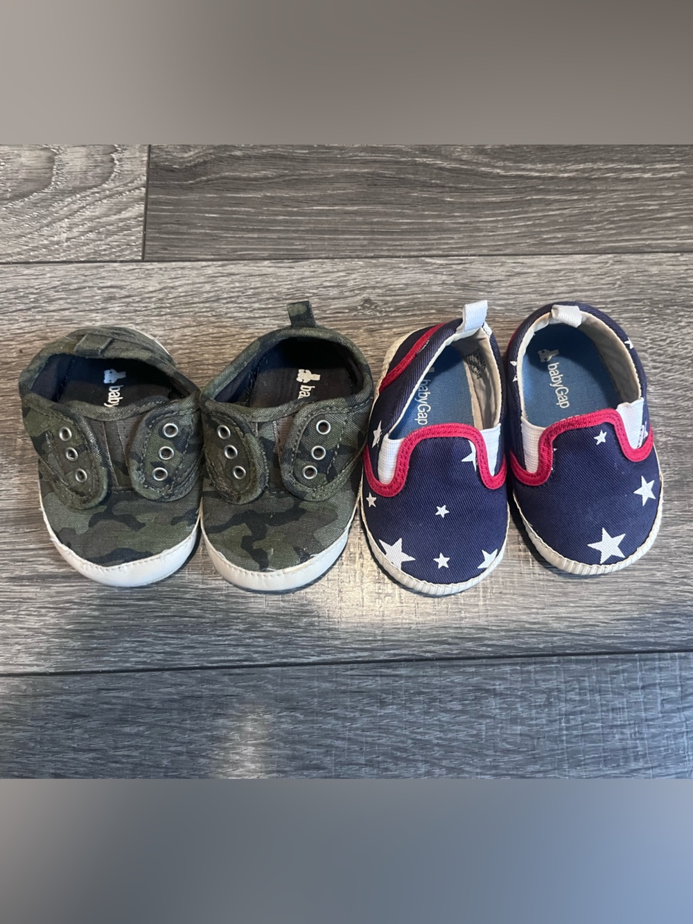 GAP Baby Slip-On Navy Star & Camouflage Sneakers Set